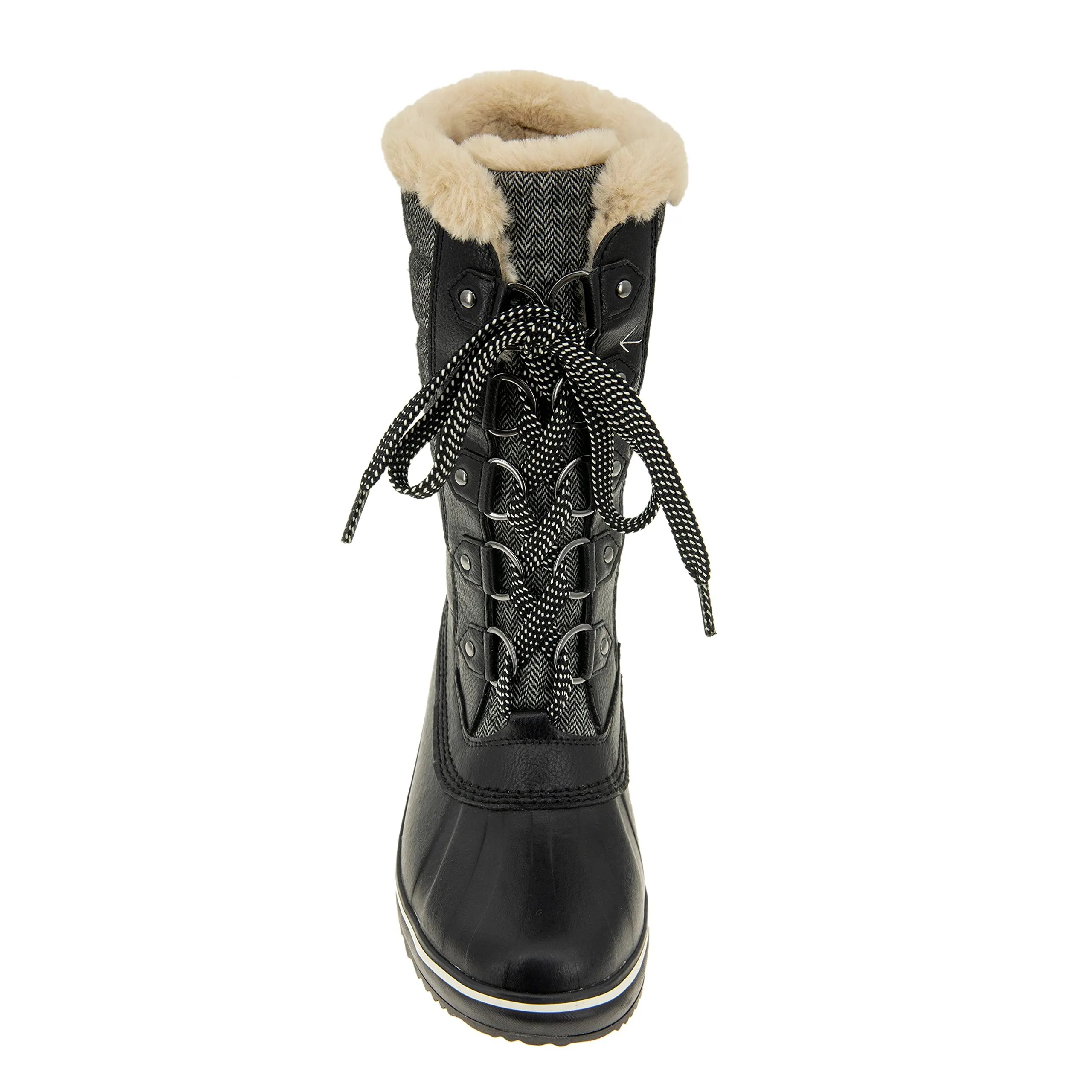 JBU by Jambu Women's Siberia Water Resistant Snow Boot, Black Herringbone, 11