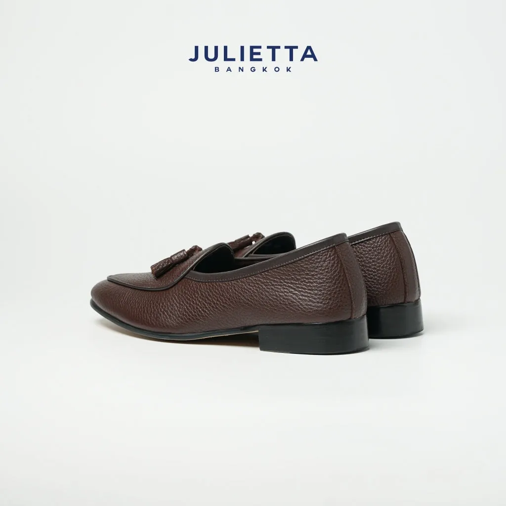 JULIETTA - Tassel Belgian Loafer Calfskin Brown (Unlined)