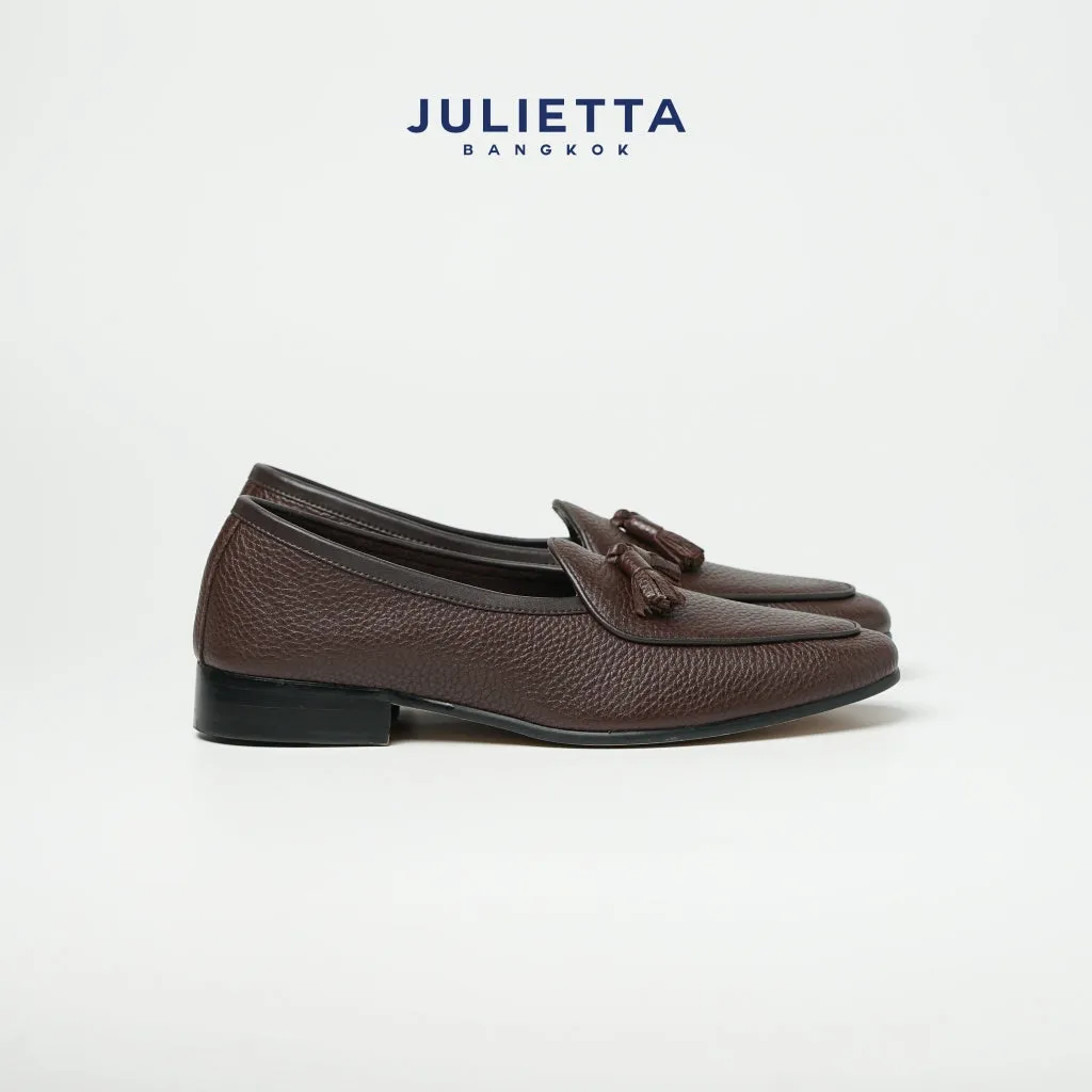 JULIETTA - Tassel Belgian Loafer Calfskin Brown (Unlined)
