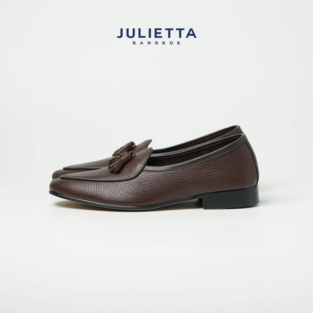 JULIETTA - Tassel Belgian Loafer Calfskin Brown (Unlined)