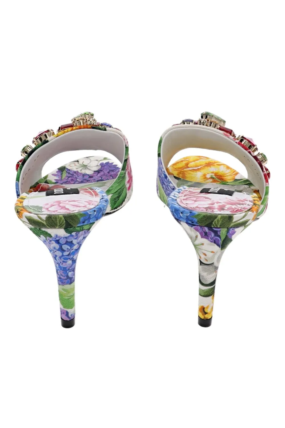 Keira Mixed Floral Jeweled Mules