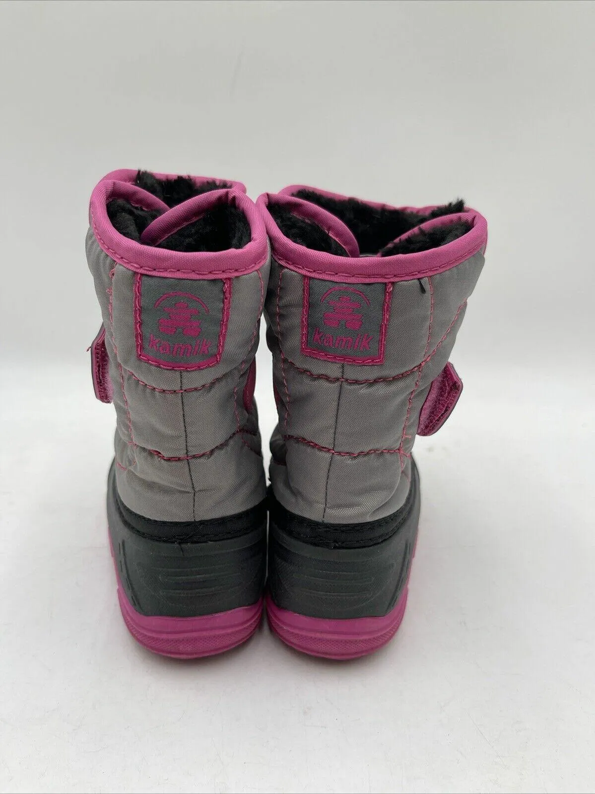 Kids Kamik Snowbug 5 Snow Boot Grey/Pink Size 8 - Very Good