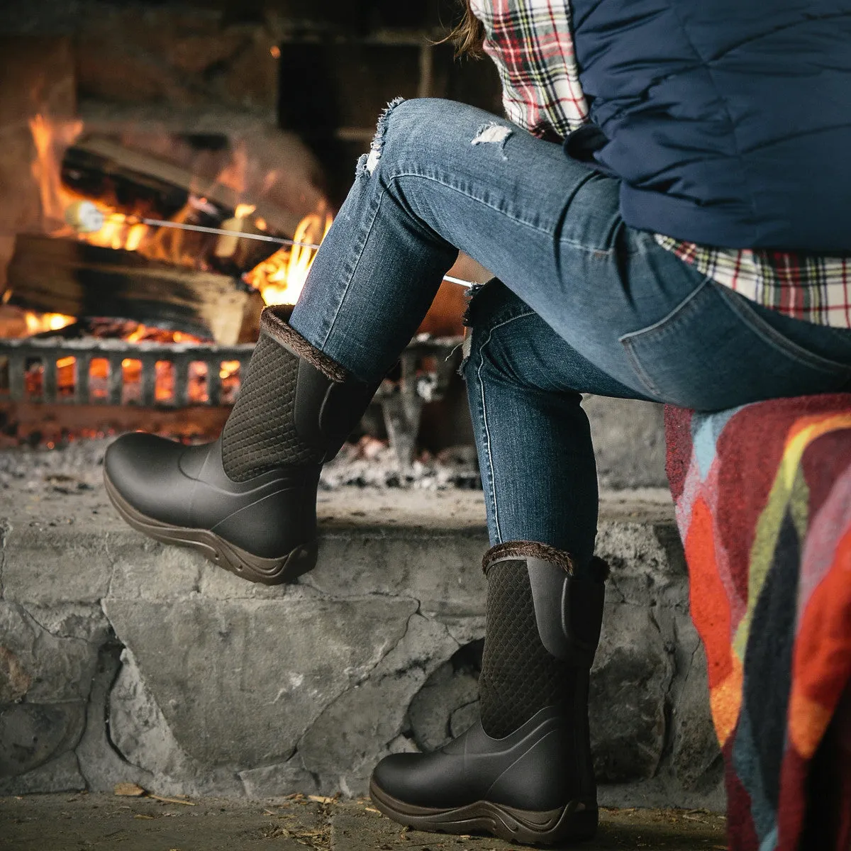 Lacrosse Women's Alpha Cozy 10" Soft Toe Waterproof Pac Rubber Boot - Brown - 656111