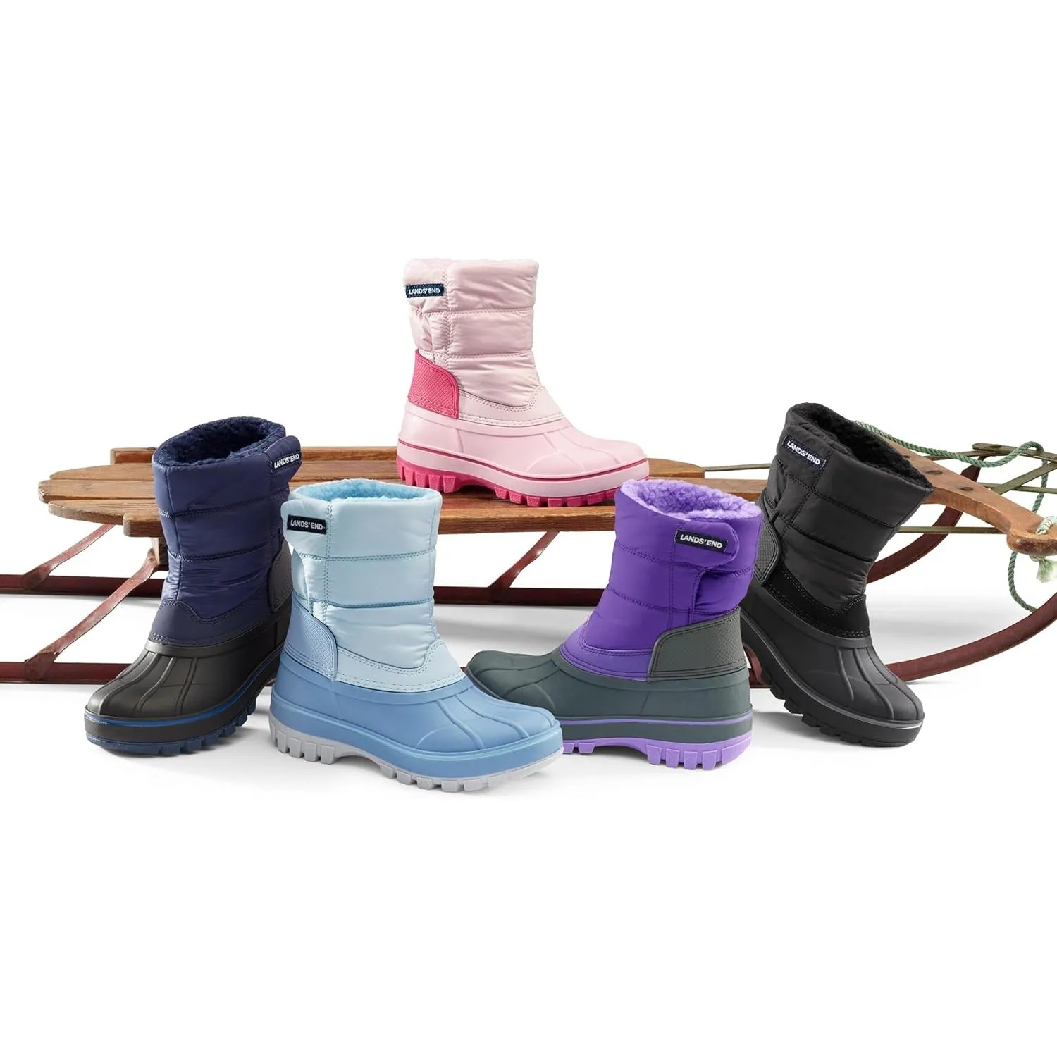 Lands' End Flurry Max Waterproof Kids Snow Boots Girls Boys Toddlers - Insulated Warm Fleece Lined Girls Boys & Toddler Winter Boots Size 10 to 7 Snow Boots for Kids, Girls and Boys Winter Boots