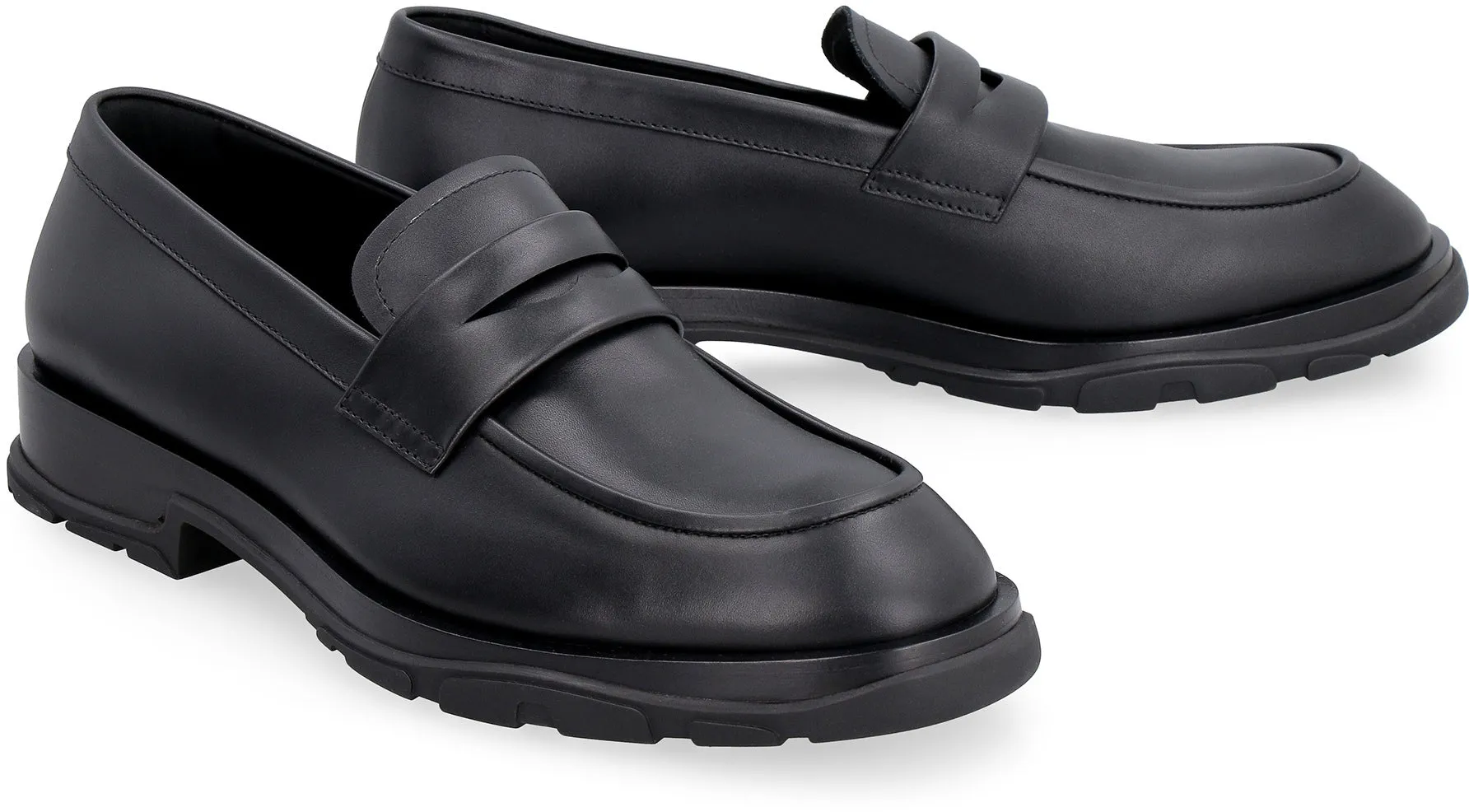 Leather loafers