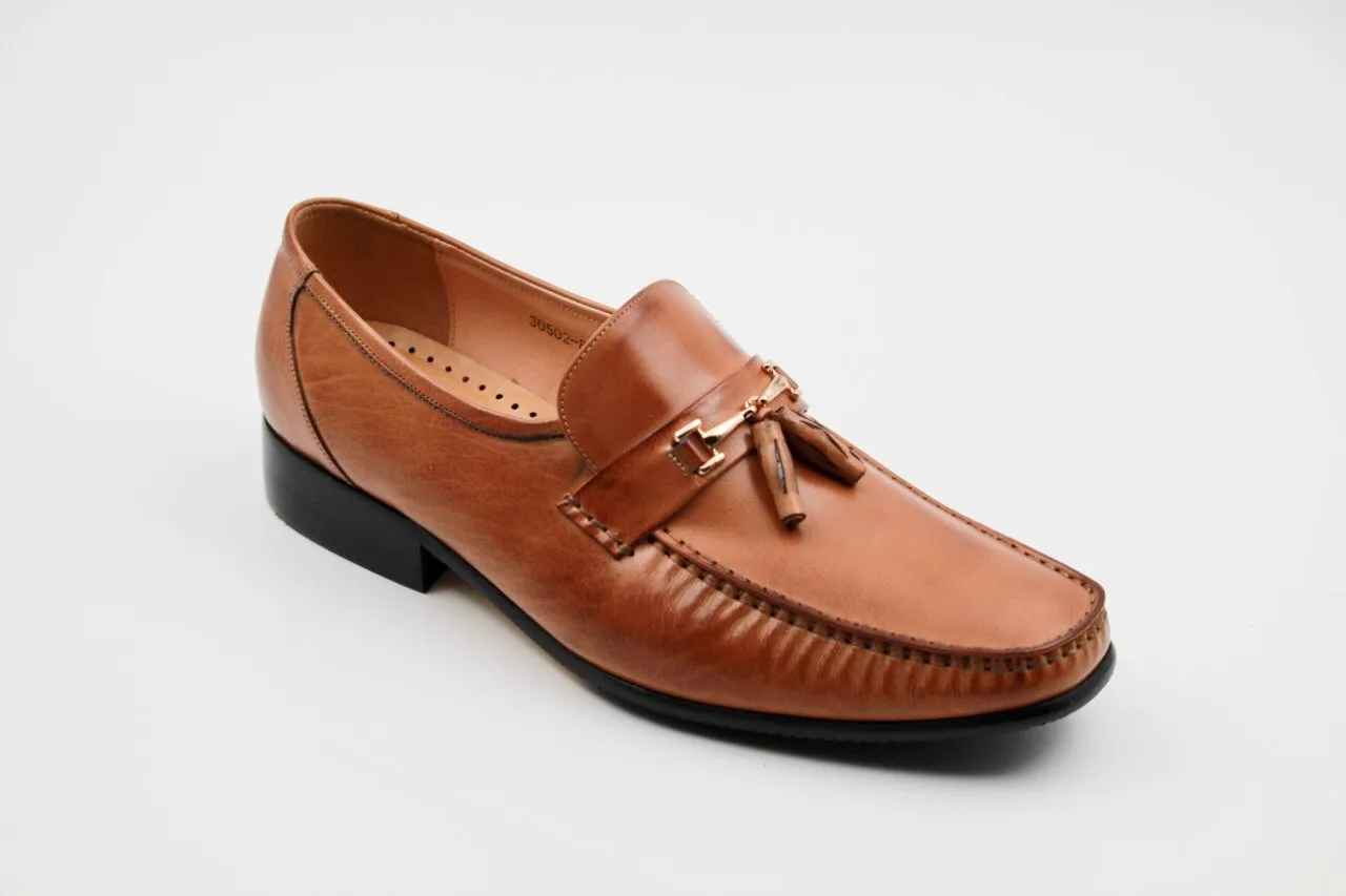 Lenore Tan Leather Formal Loafers