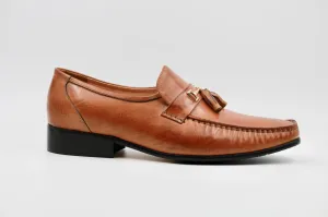 Lenore Tan Leather Formal Loafers