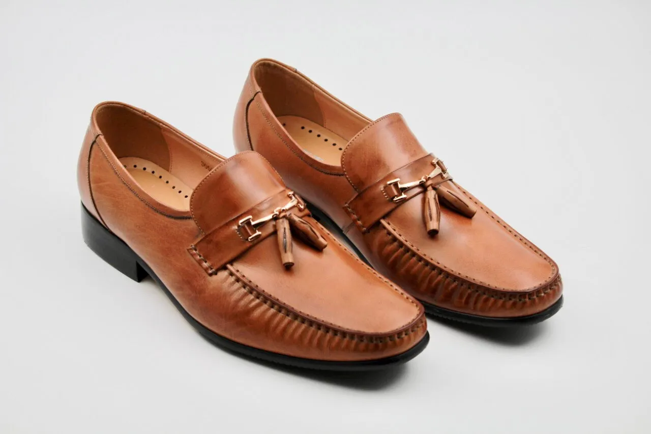 Lenore Tan Leather Formal Loafers