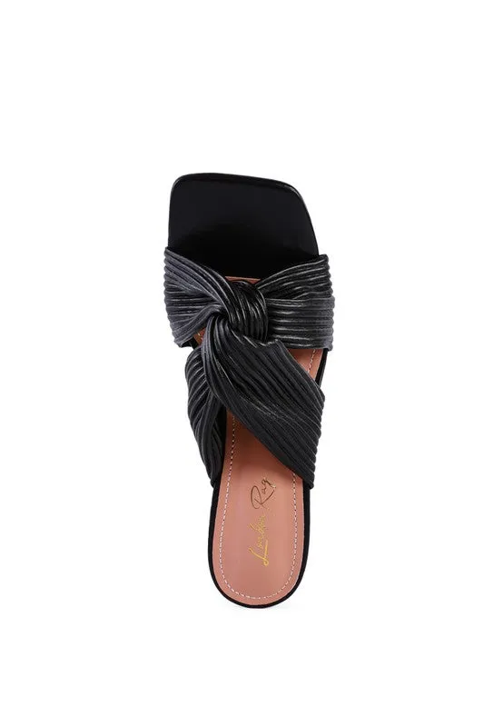 London Rag Battle Ex Knot Strap Slide Sandals