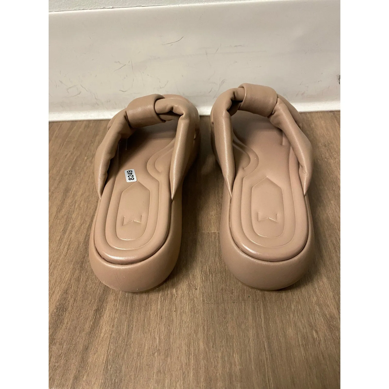 Marc Fisher Soft Leather Platform Nude Sandals. Sz 9.5