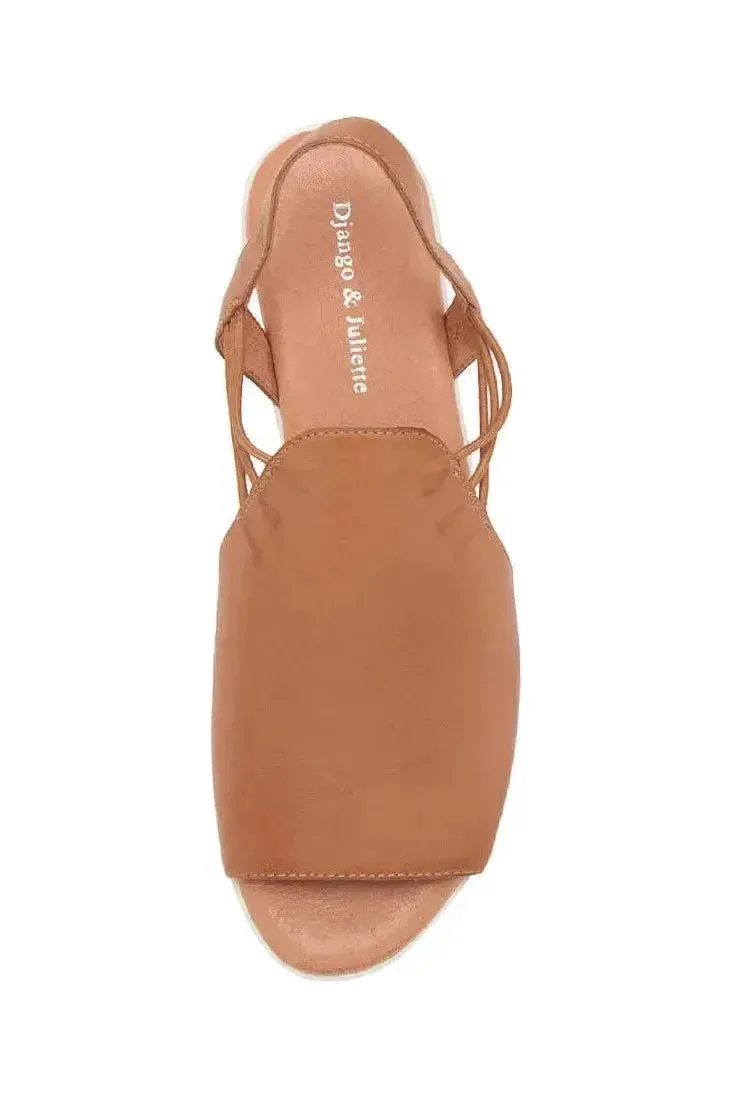 Marliss Sandal Dark Tan/White