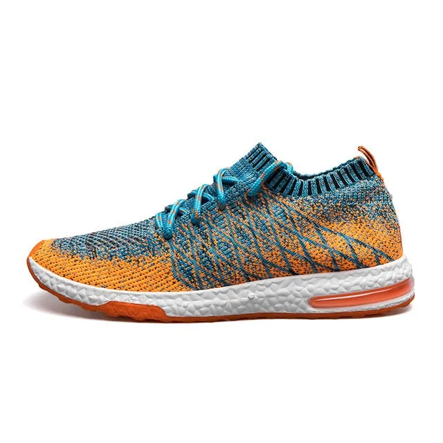 Men Shoes Beathable Air Mesh Men Casual Shoes Slip on Fall Sock Shoes