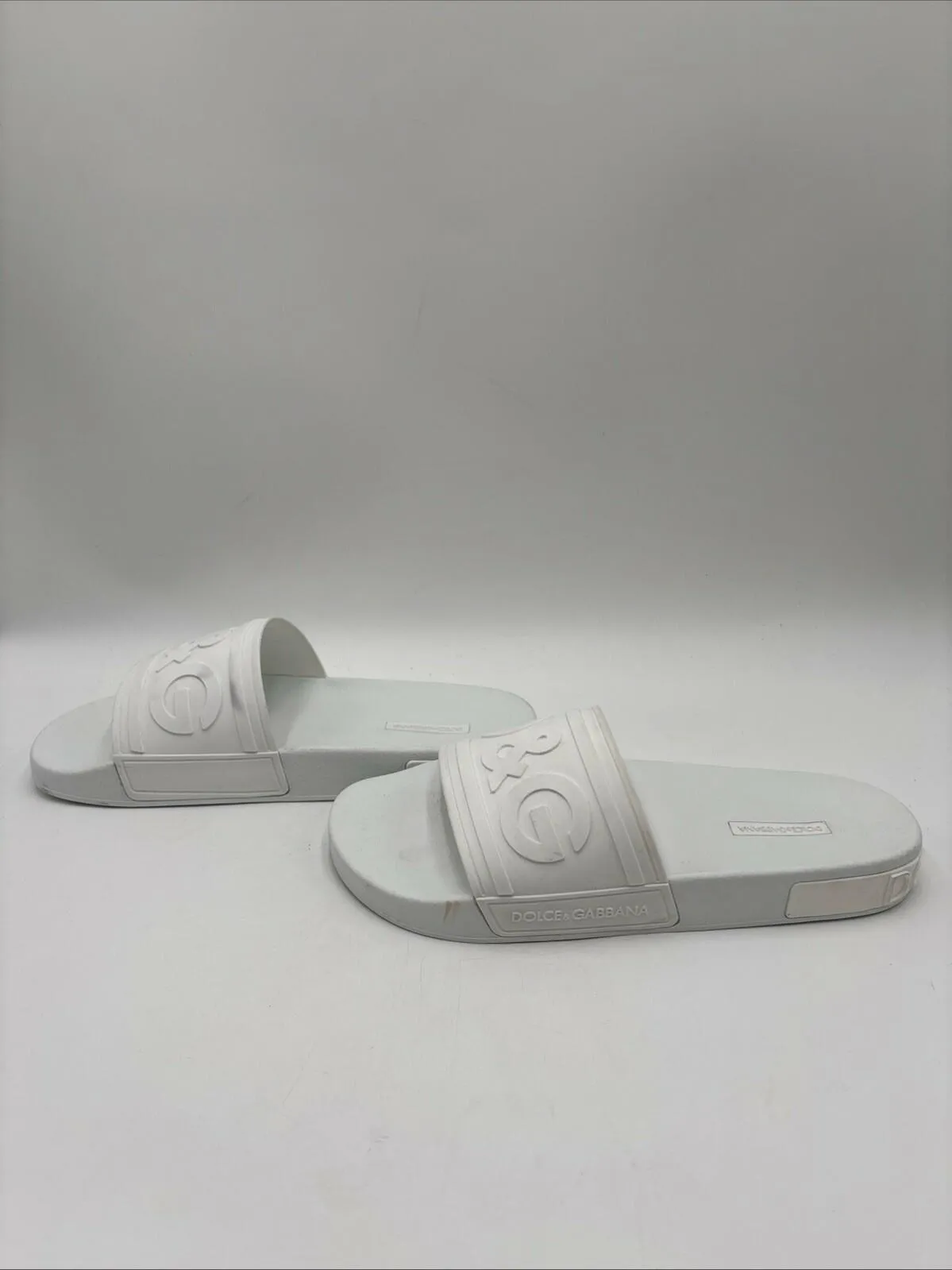Men’s Dolce & Gabbana Slide Sandals White Size 43 - Very Good