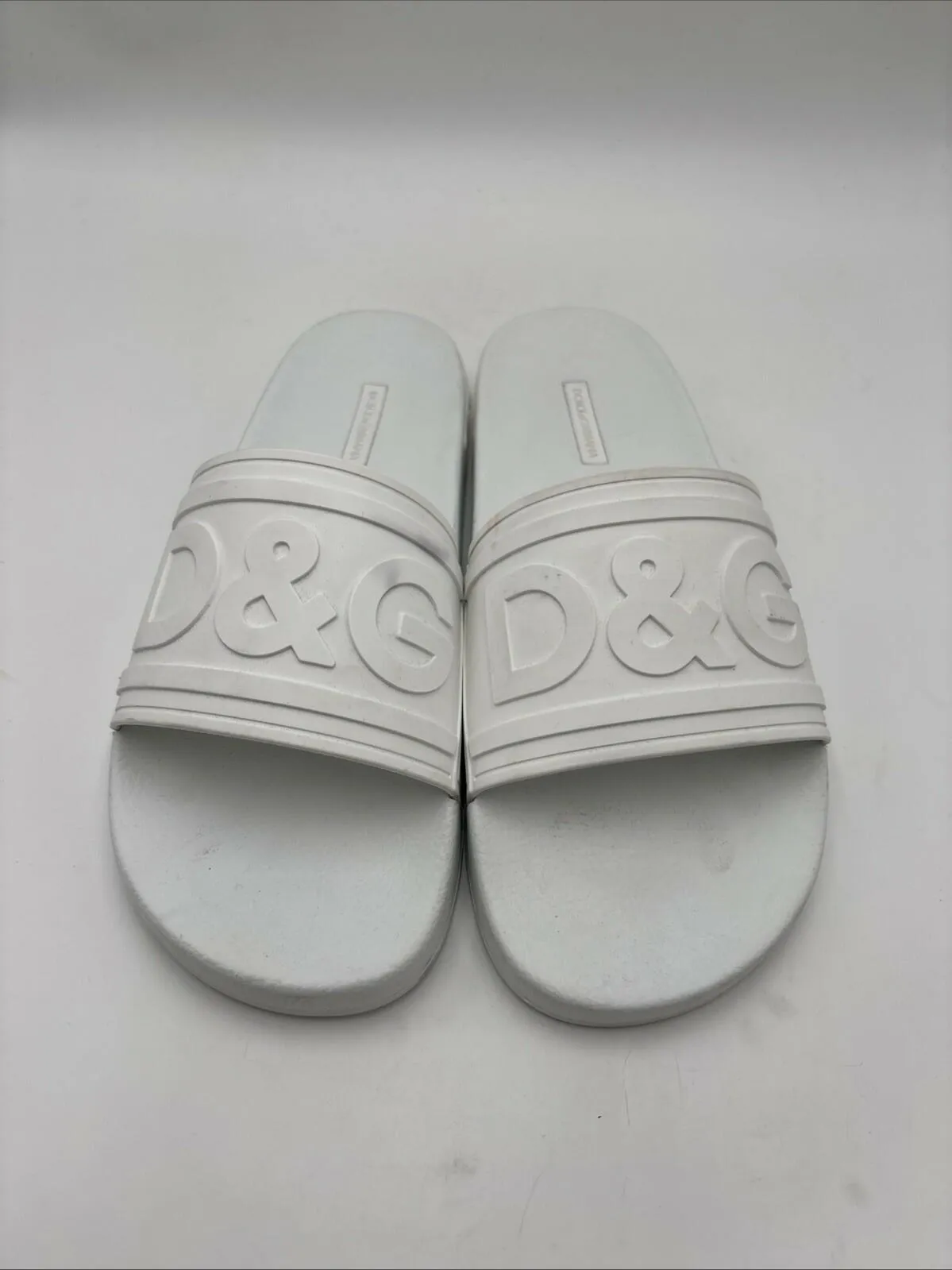 Men’s Dolce & Gabbana Slide Sandals White Size 43 - Very Good
