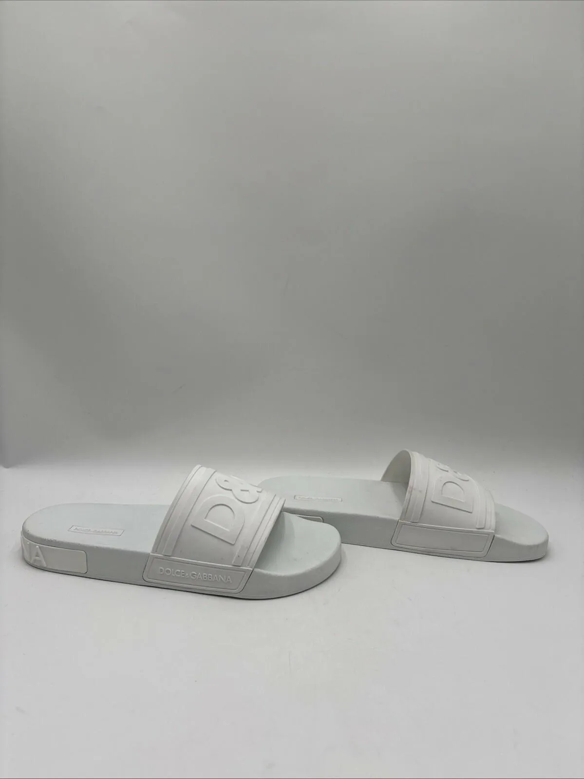 Men’s Dolce & Gabbana Slide Sandals White Size 43 - Very Good