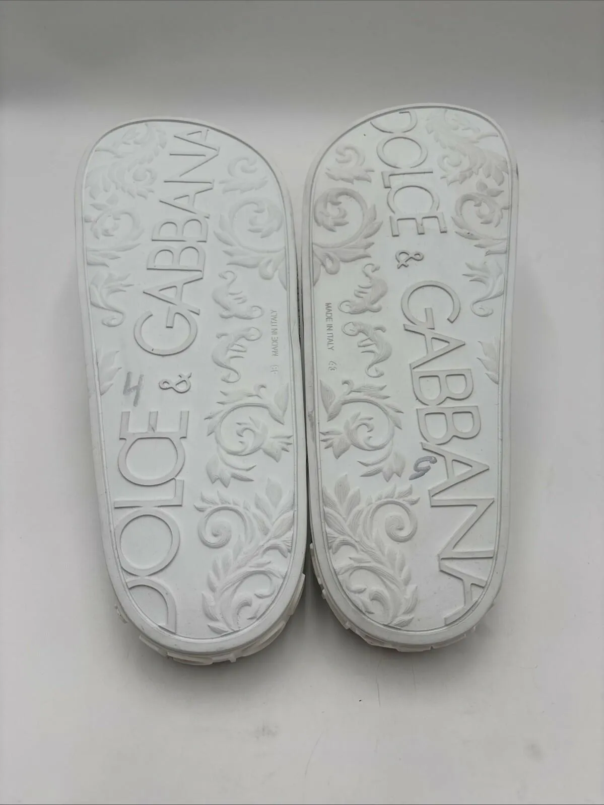 Men’s Dolce & Gabbana Slide Sandals White Size 43 - Very Good