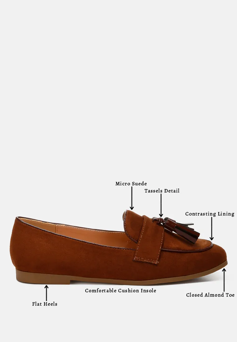 Micro Suede Tassel Loafers By Ruw