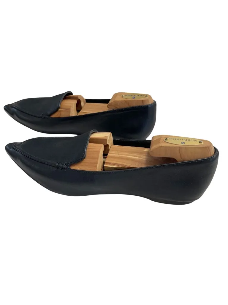 Musshoe Black Pointed Toe Loafers