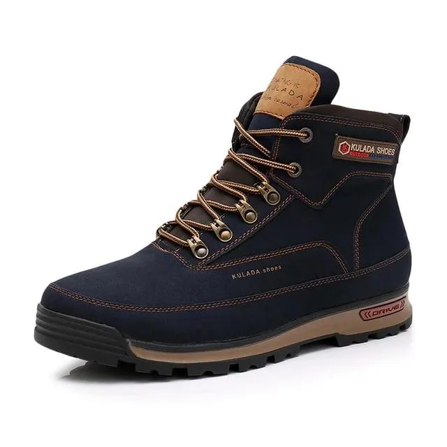 New Boots Men Winter Snow Boots Men Outdoor Activity Sneakers Boots Warm Lace Up High Top Fashion Shoes Men Safety Boots