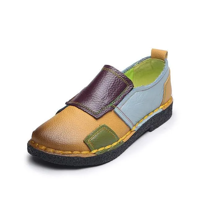 New Women Flats Women Shoes Genuine Leather Shoes