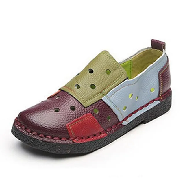 New Women Flats Women Shoes Genuine Leather Shoes