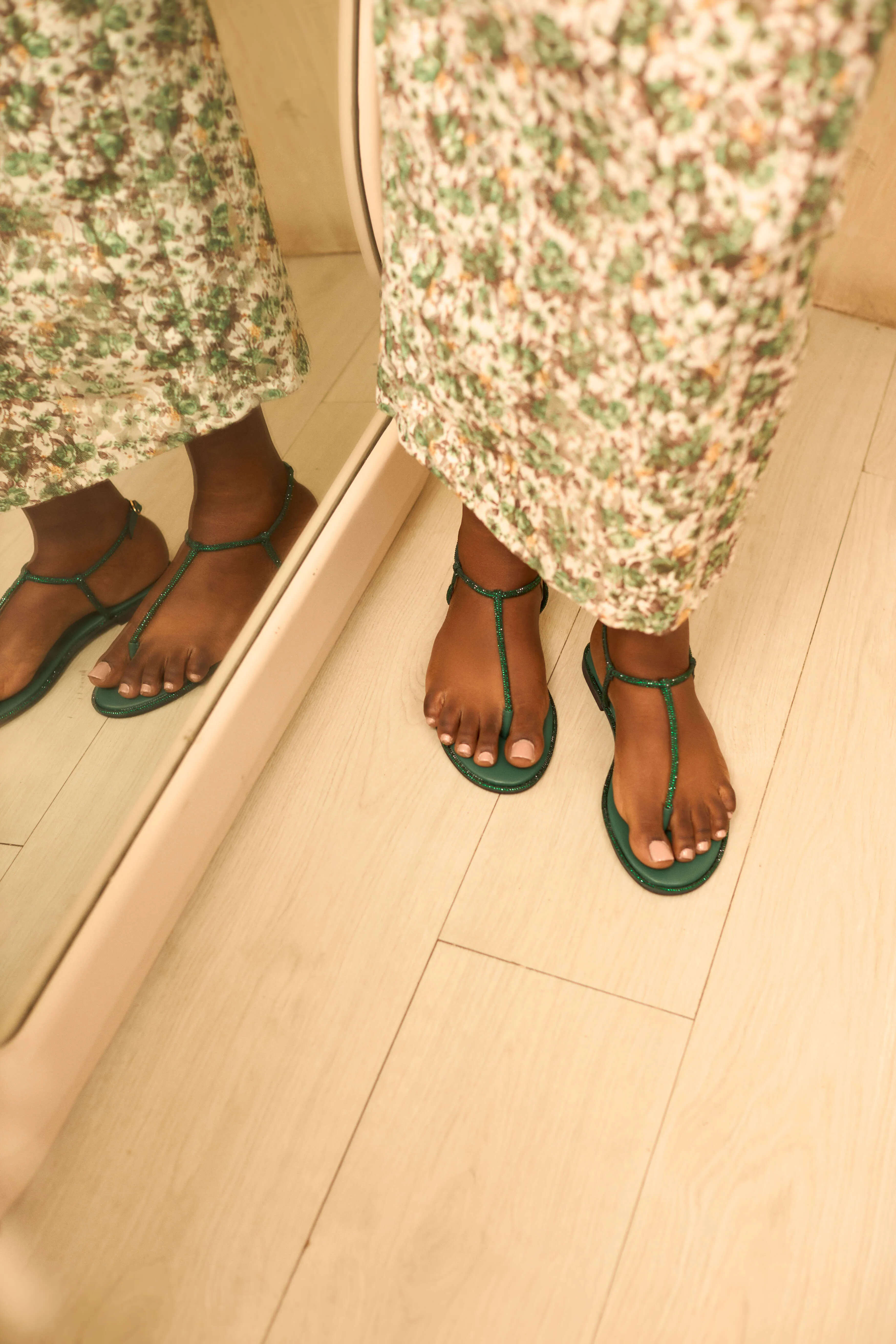 NOVA SANDALS IN GREEN