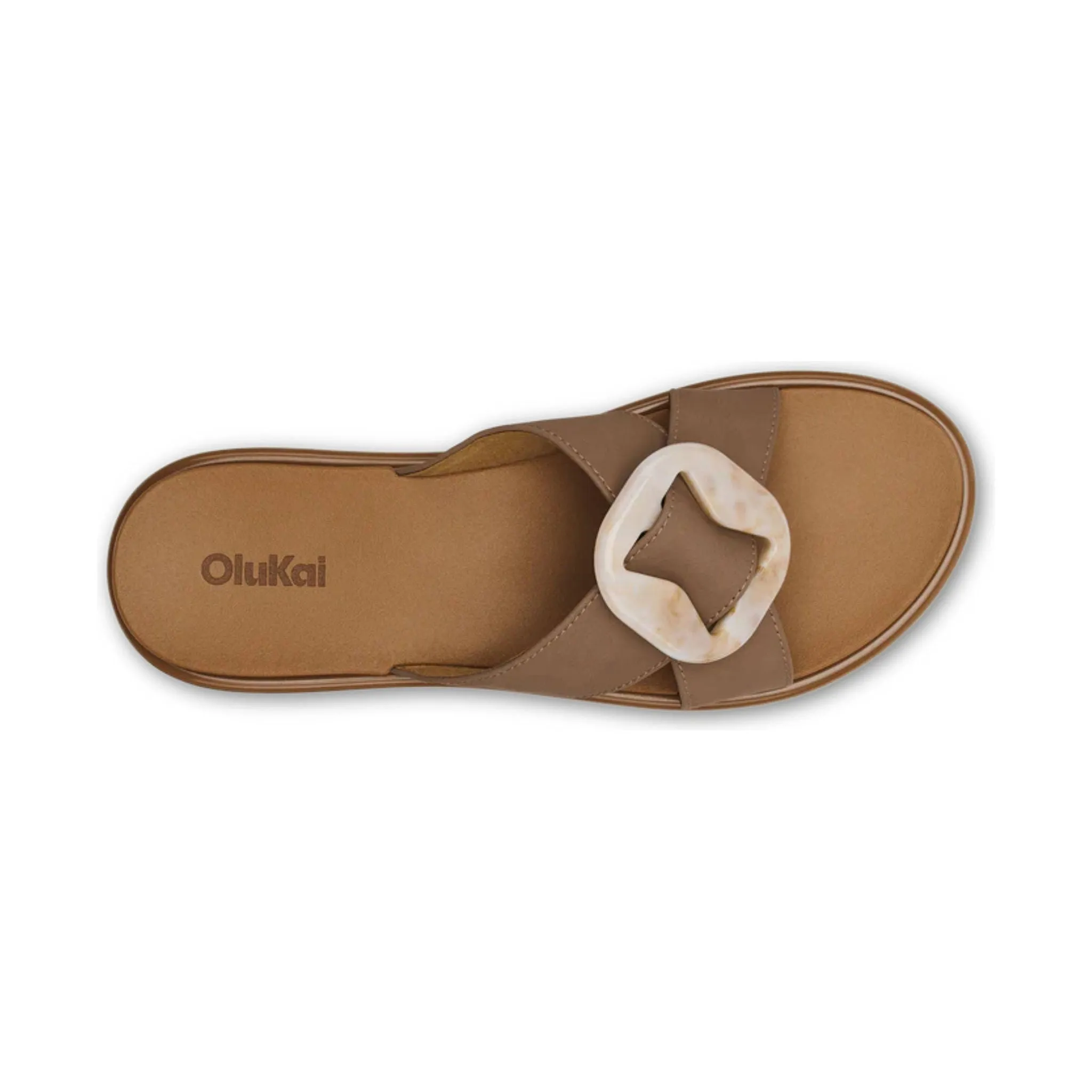 OluKai Women's La`i Slide Sandals - Tan