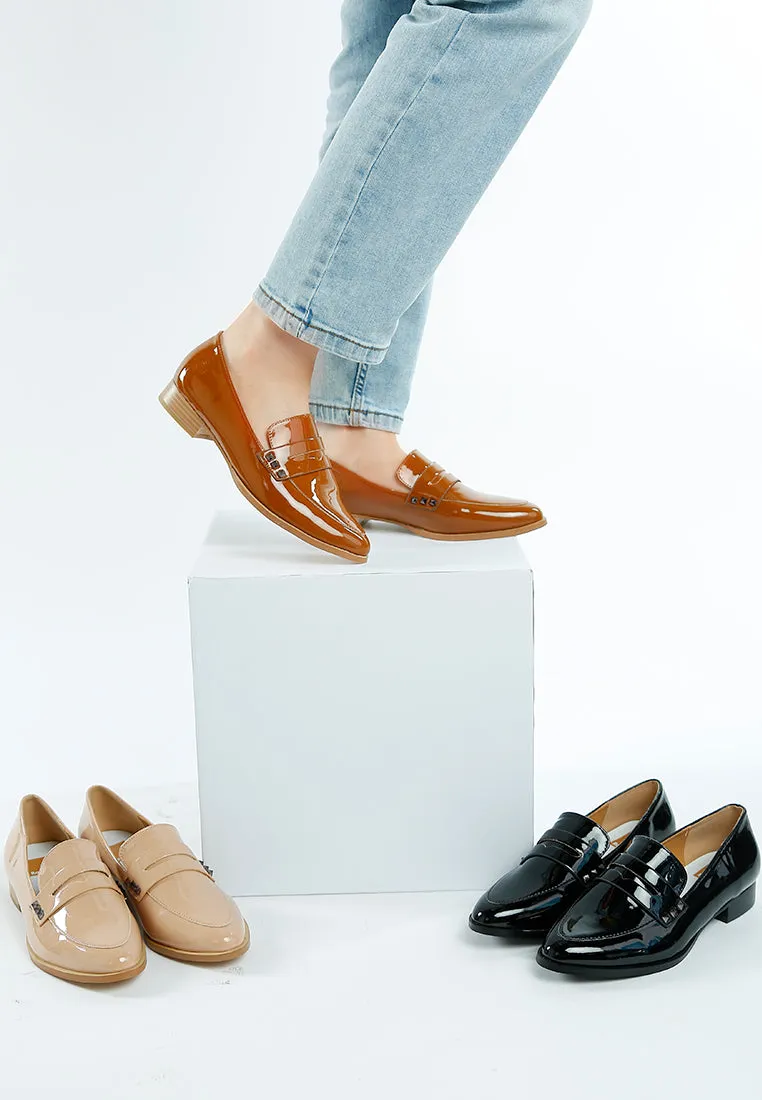 Patent Pleather Penny Loafers By Ruw
