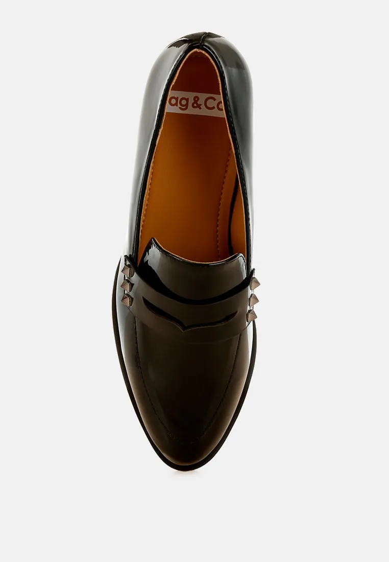 Patent Pleather Penny Loafers By Ruw