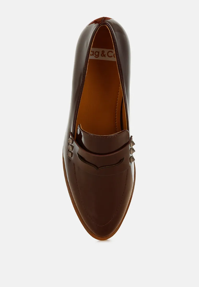 Patent Pleather Penny Loafers By Ruw