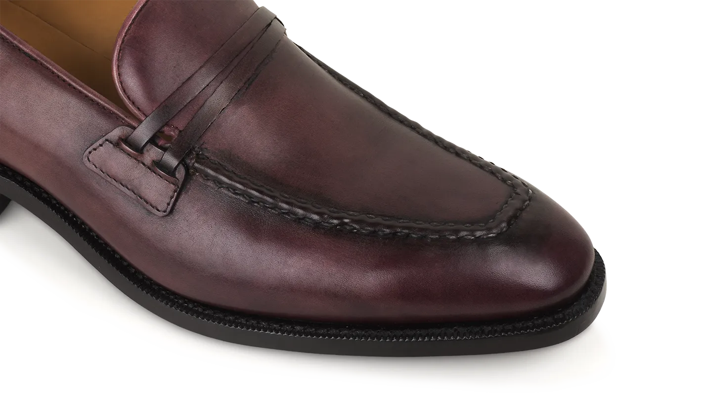 Penny Loafer 043 Wine  - Goodyear welted