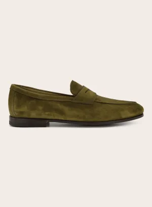 Penny loafers van suède