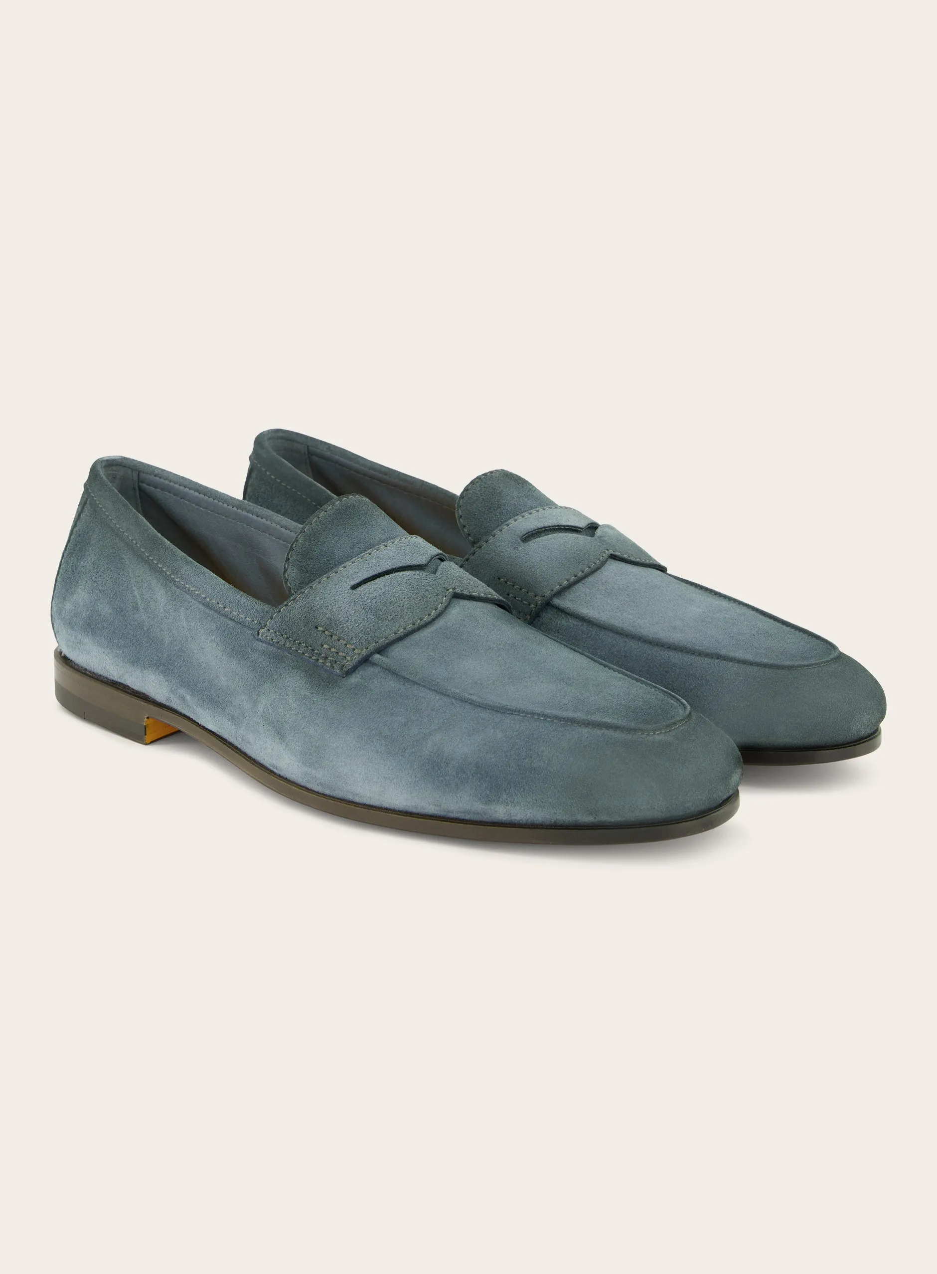 Penny loafers van suède