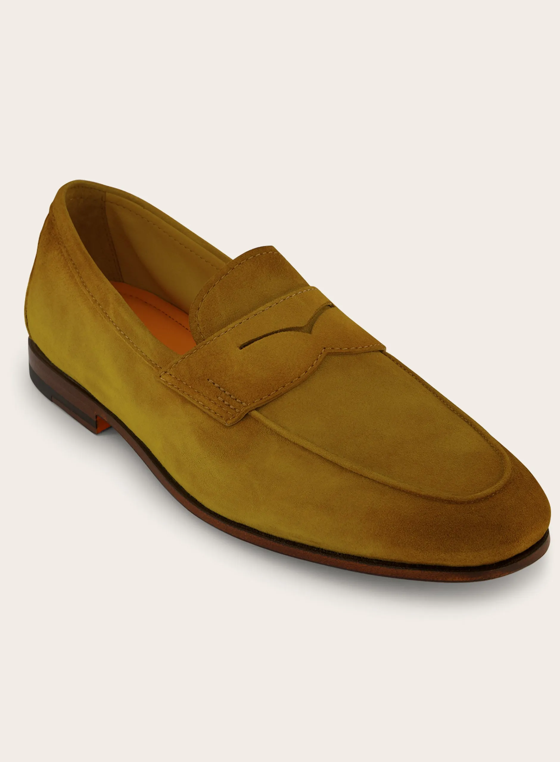 Penny loafers van suède