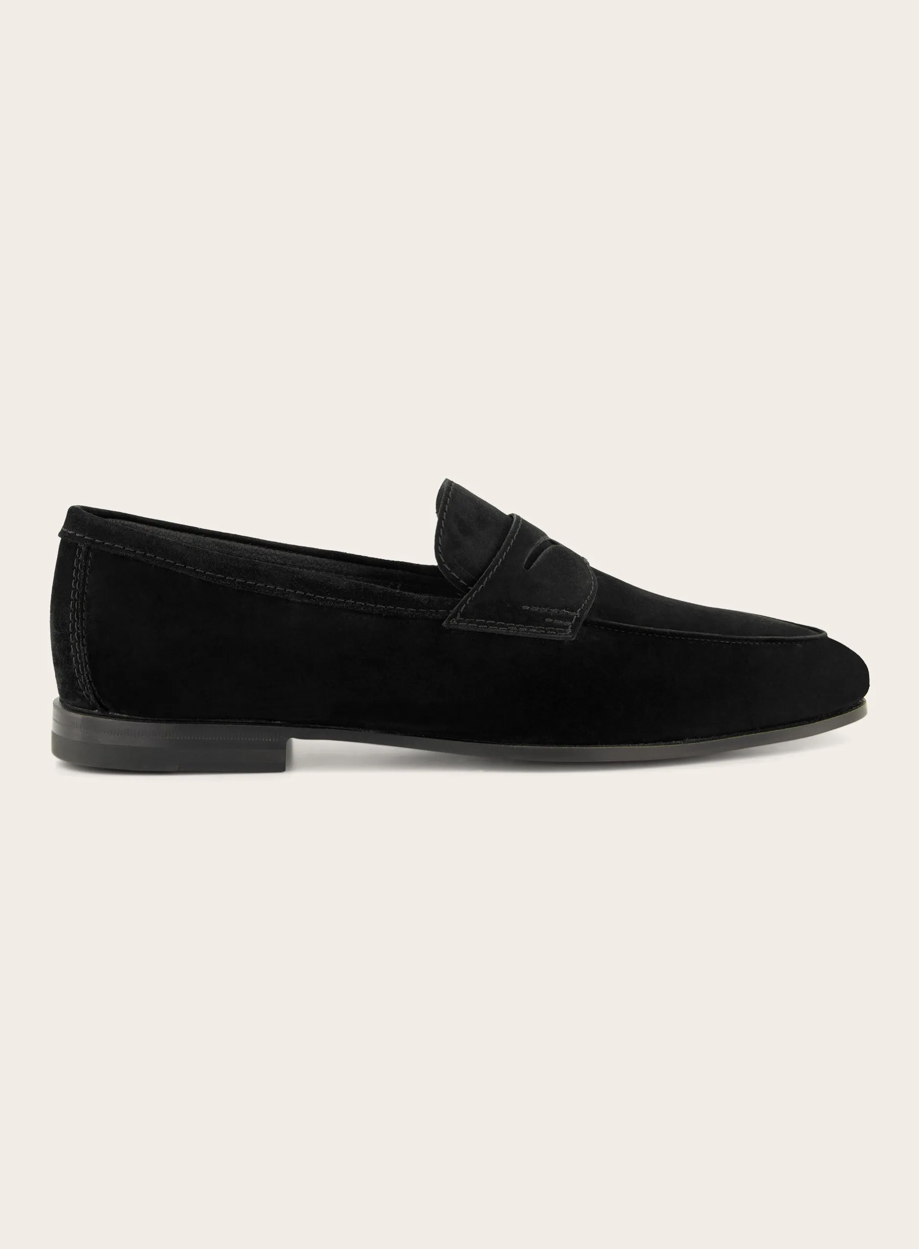 Penny loafers van suède