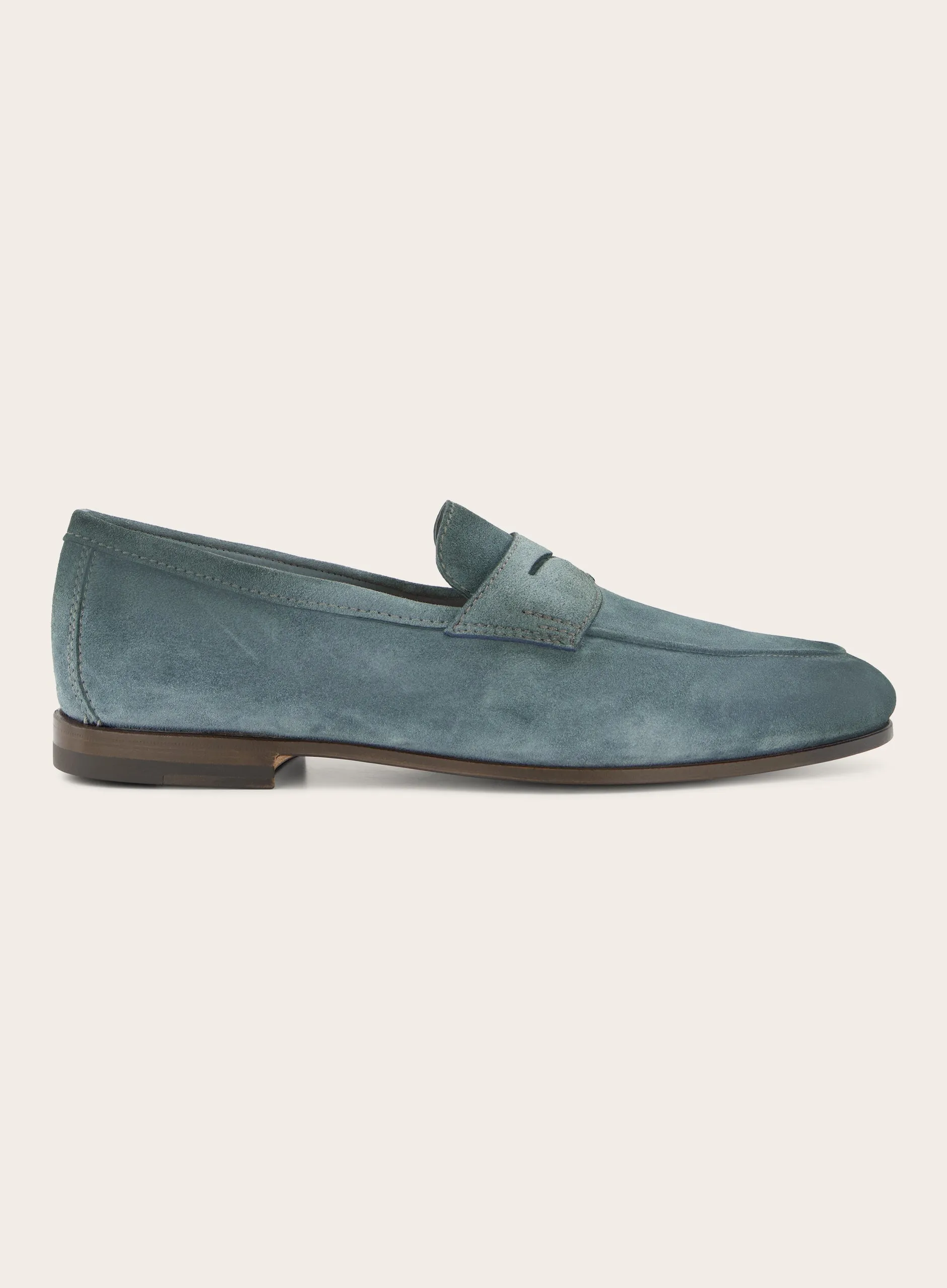 Penny loafers van suède