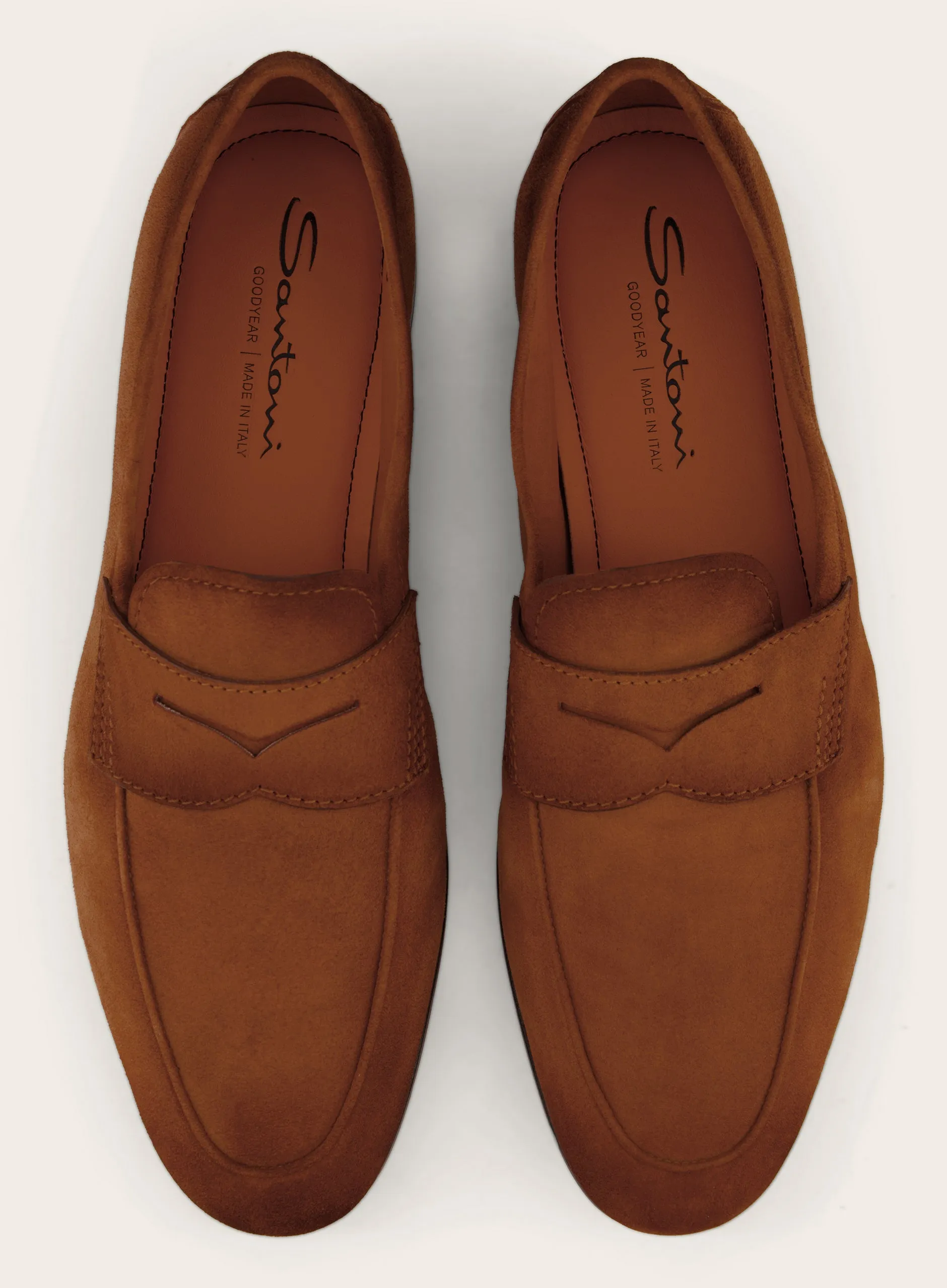 Penny loafers van suède