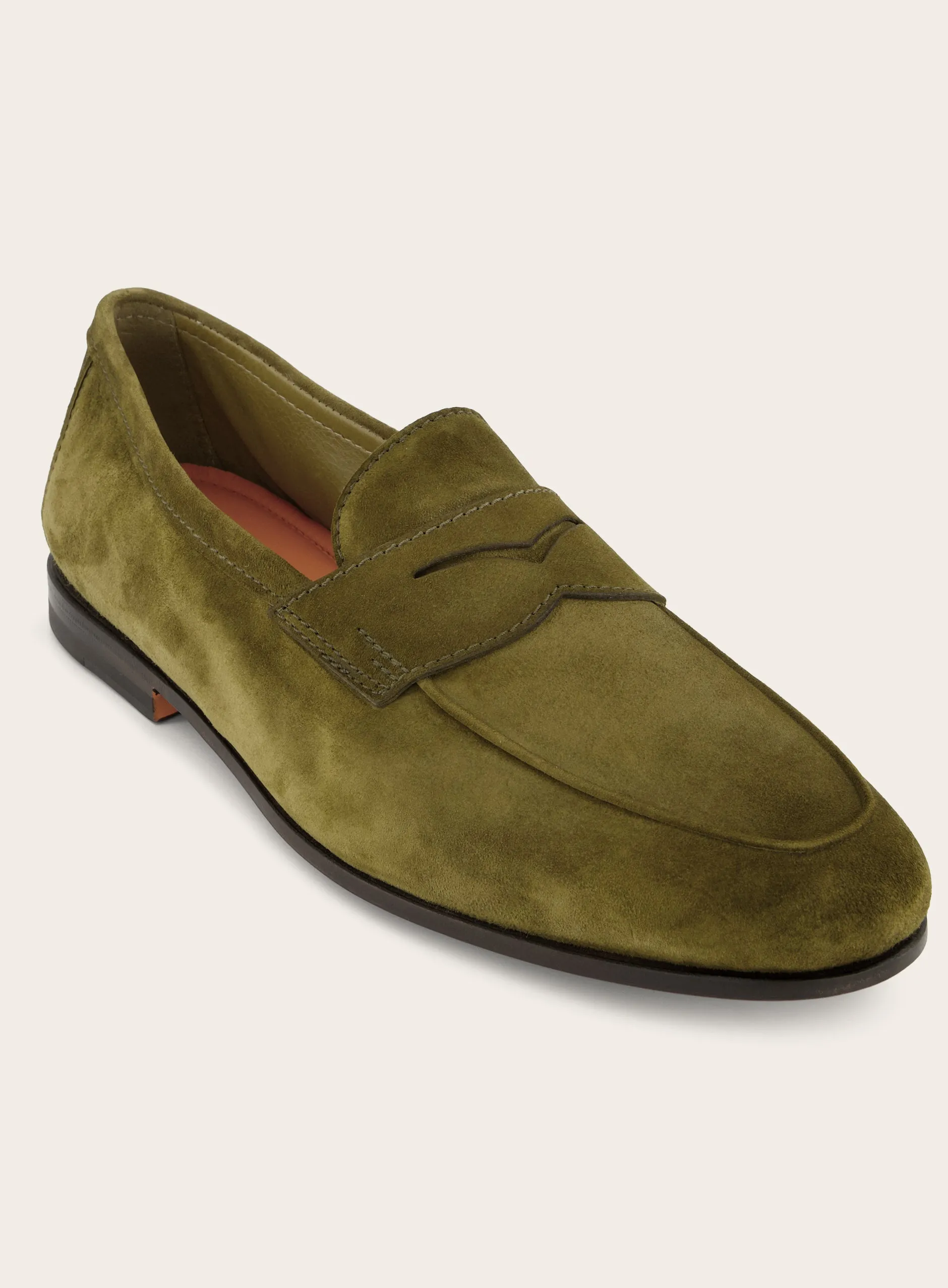 Penny loafers van suède