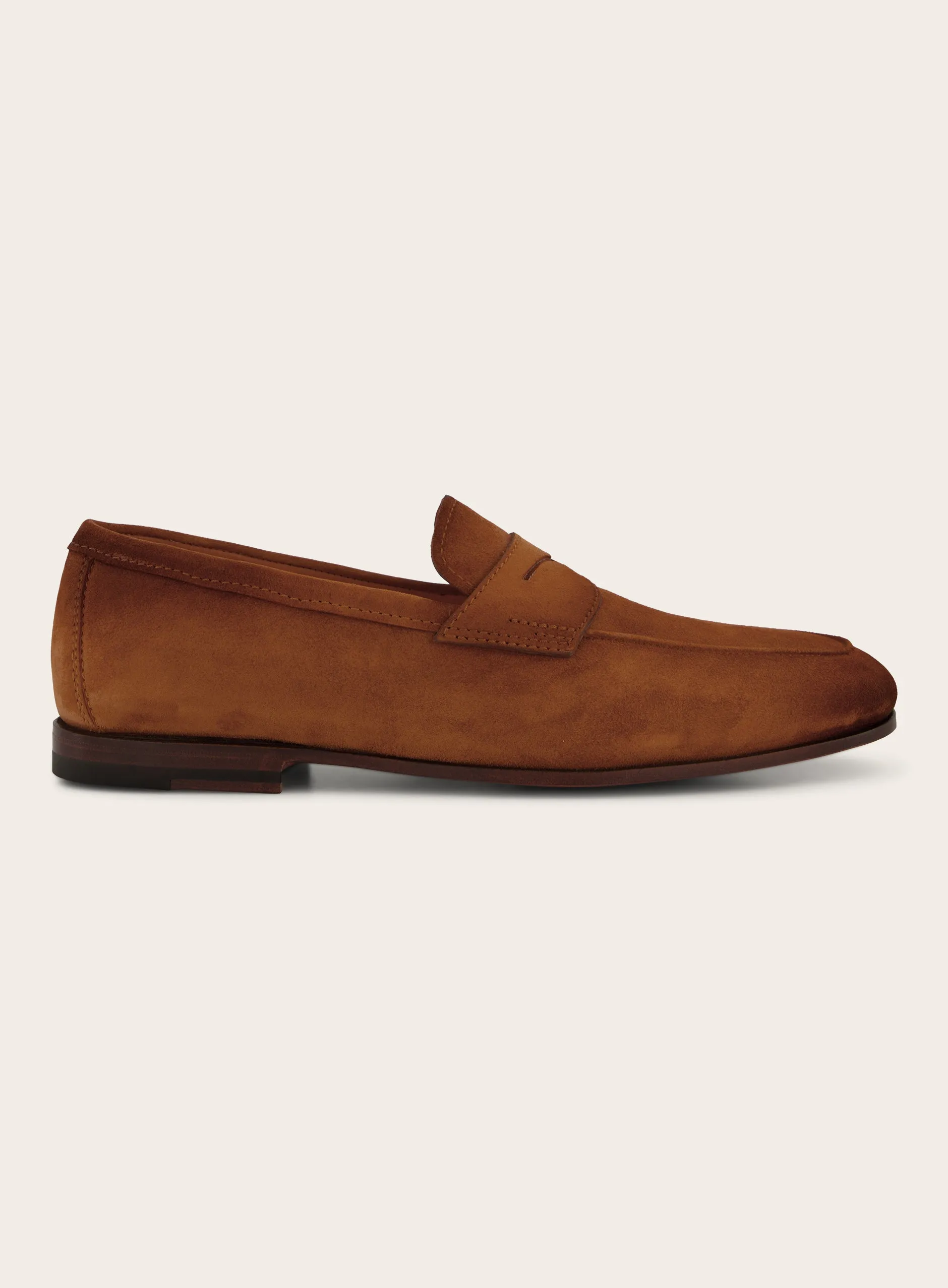 Penny loafers van suède