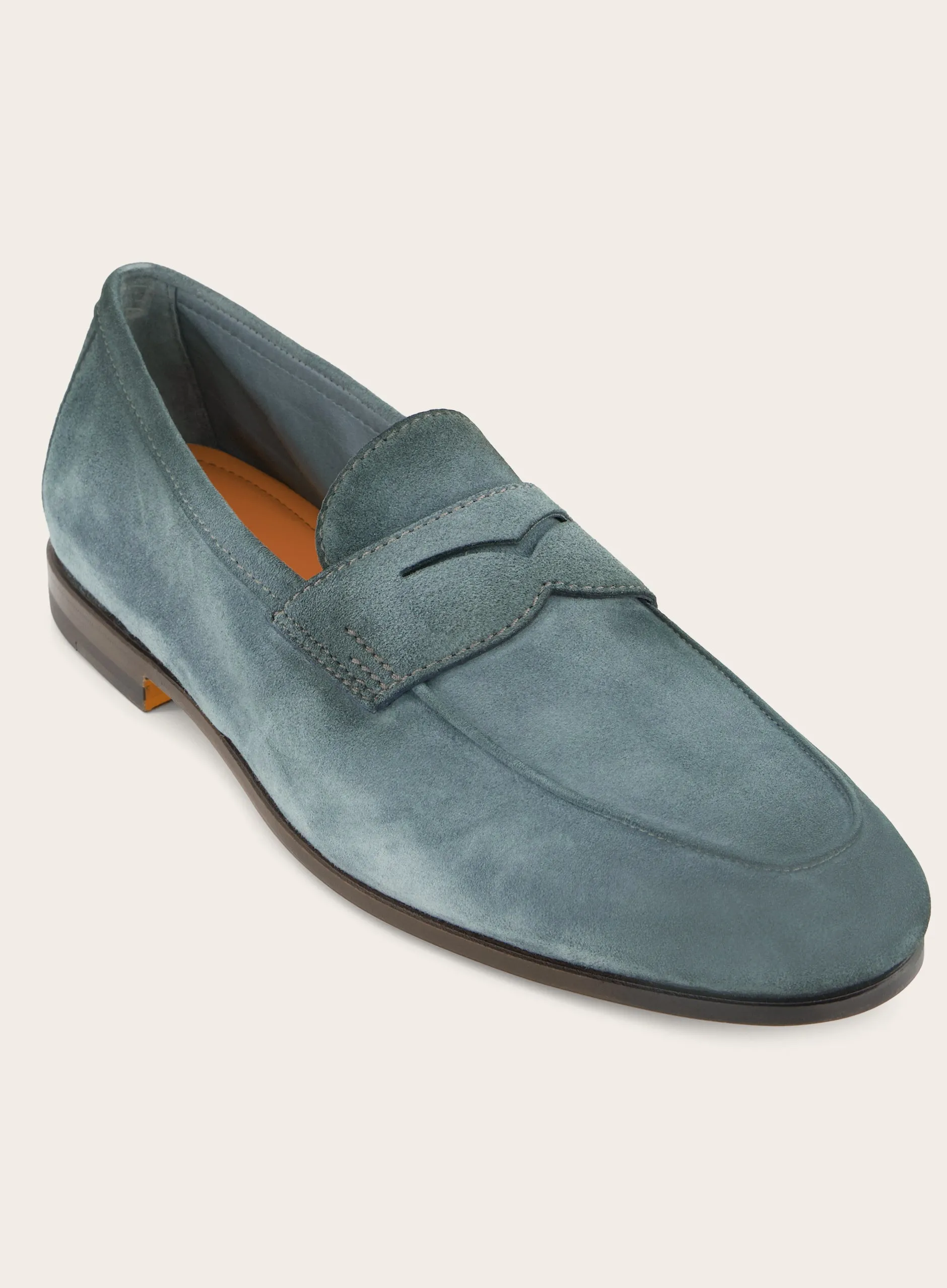 Penny loafers van suède