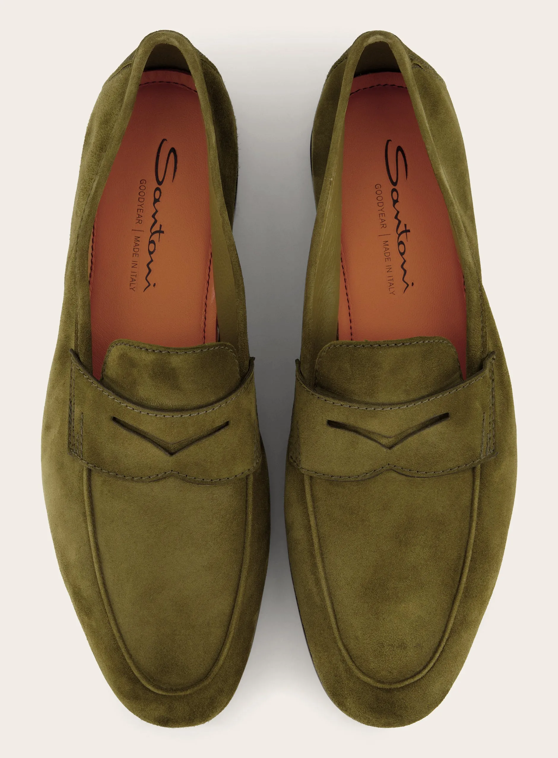 Penny loafers van suède