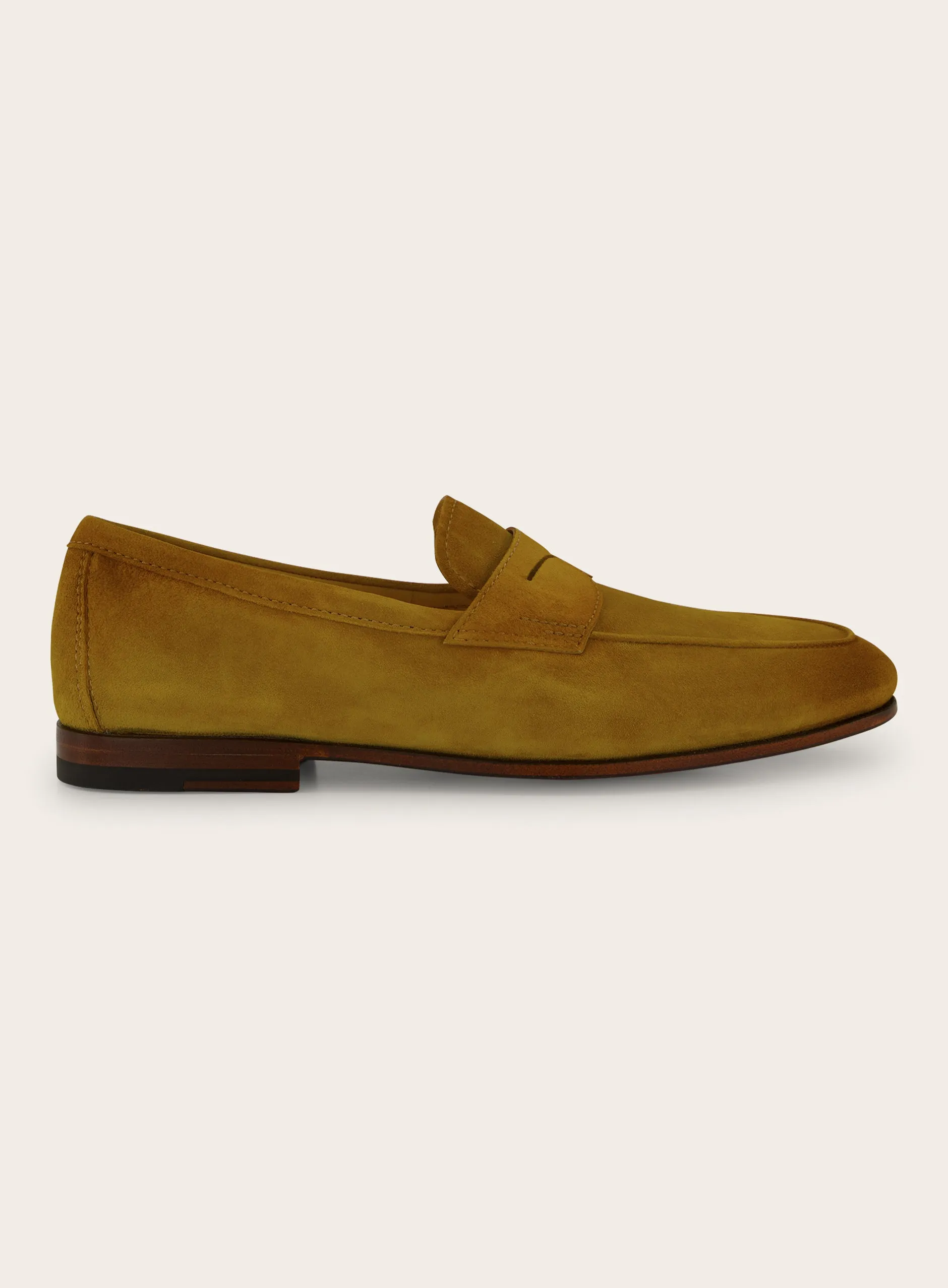 Penny loafers van suède