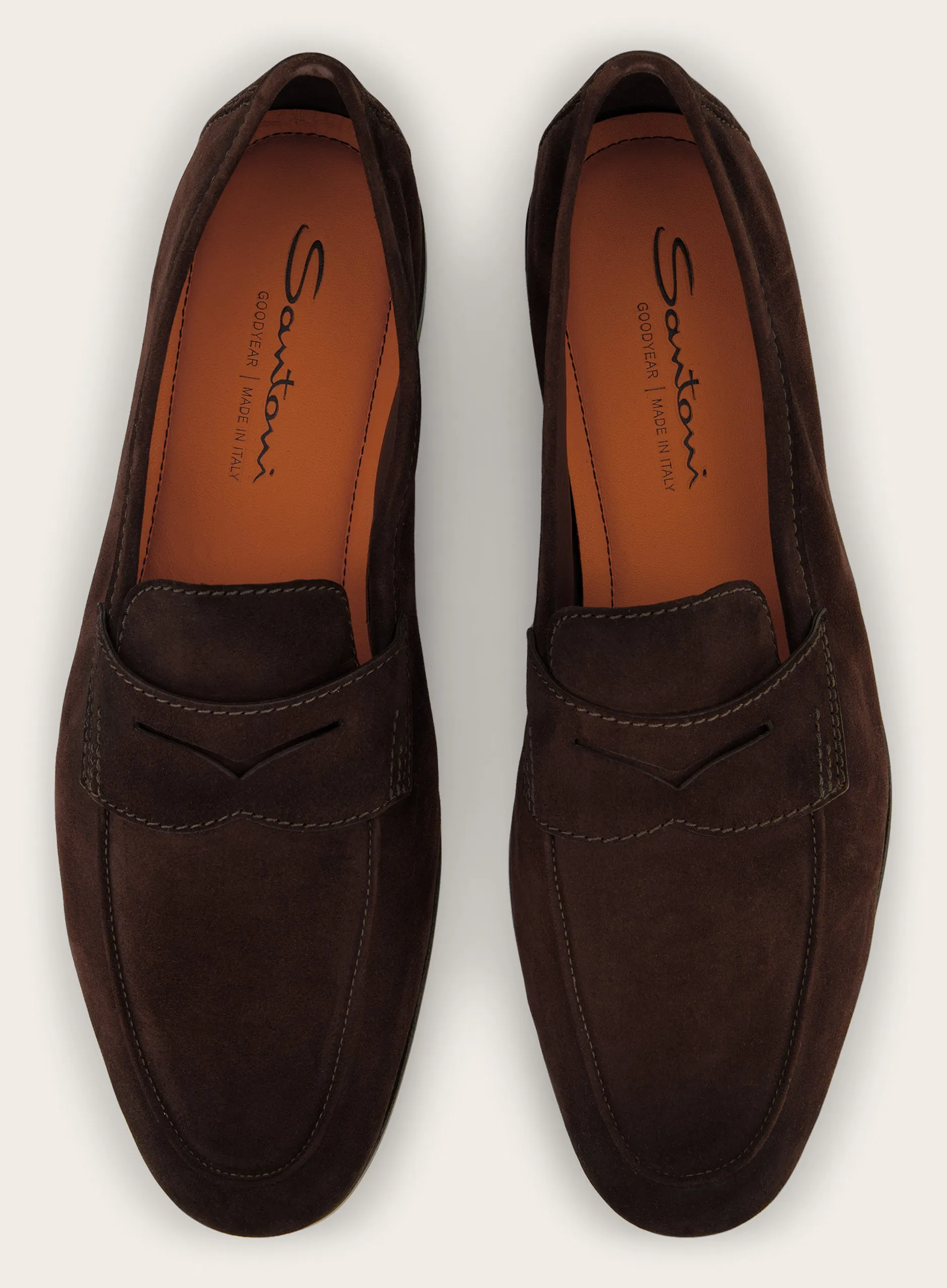 Penny loafers van suède