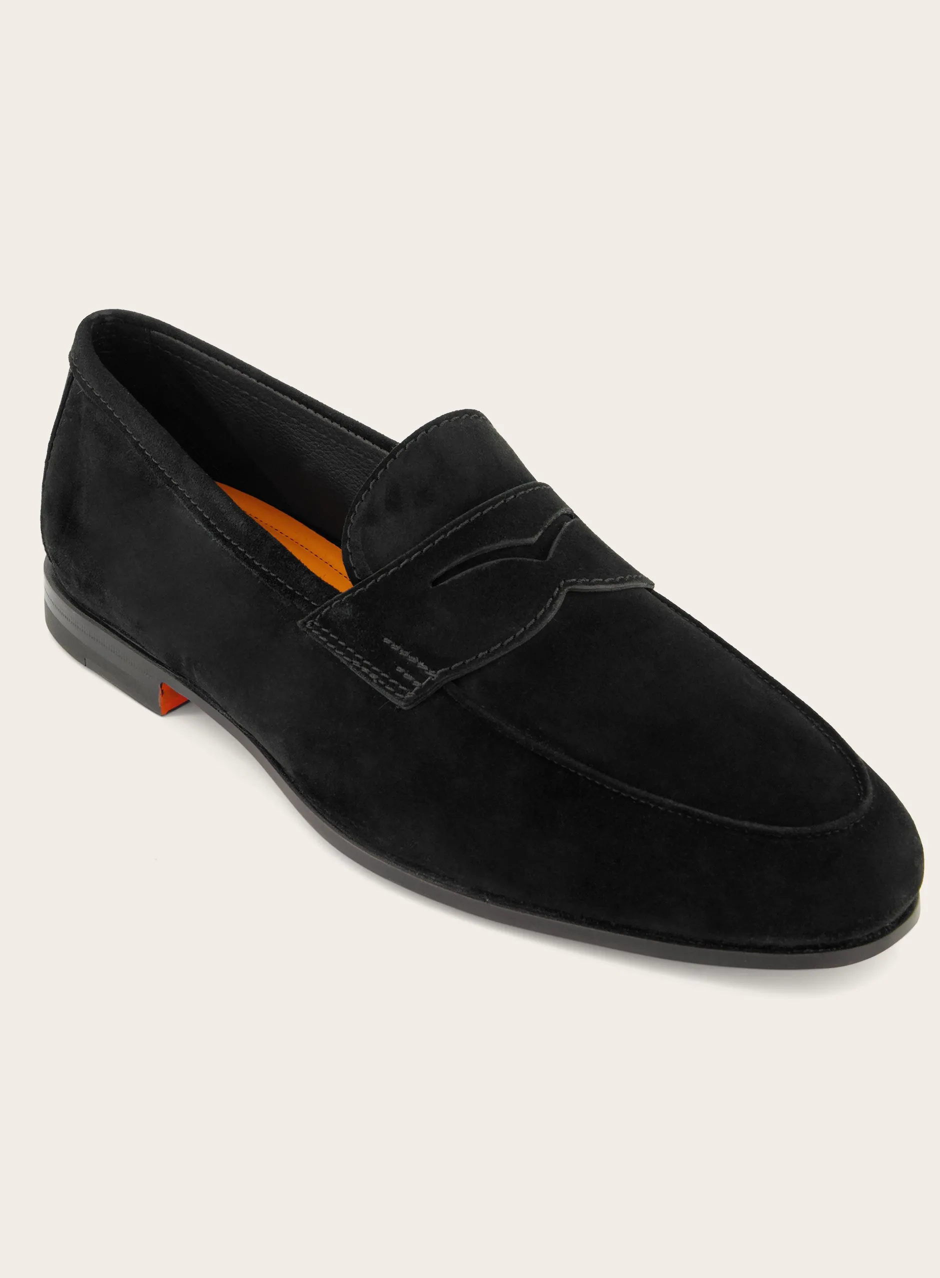 Penny loafers van suède
