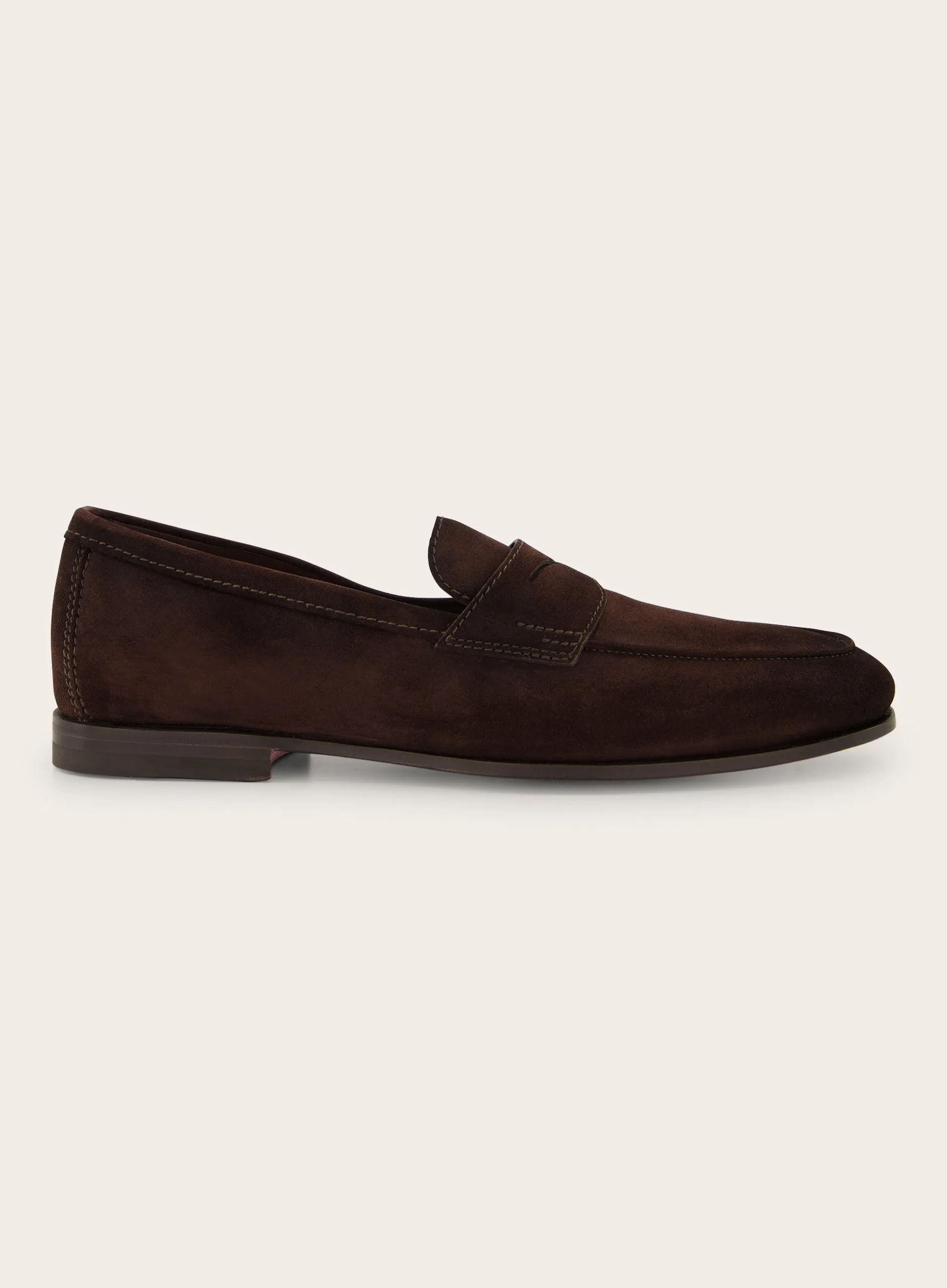 Penny loafers van suède