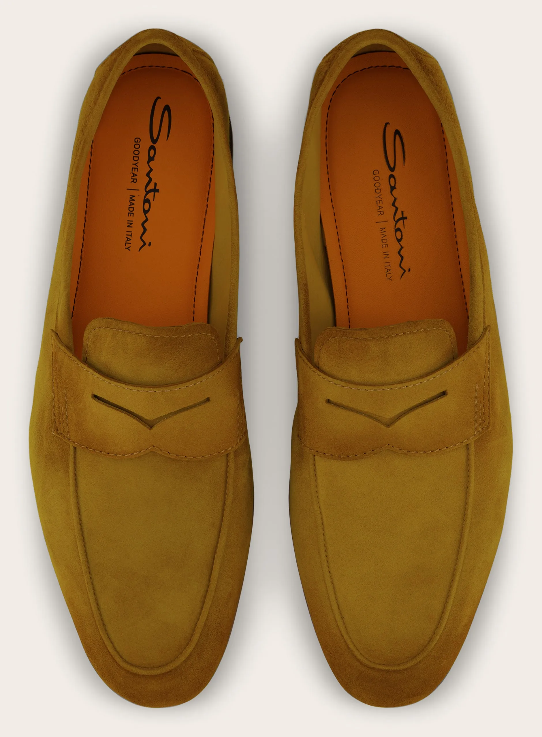Penny loafers van suède