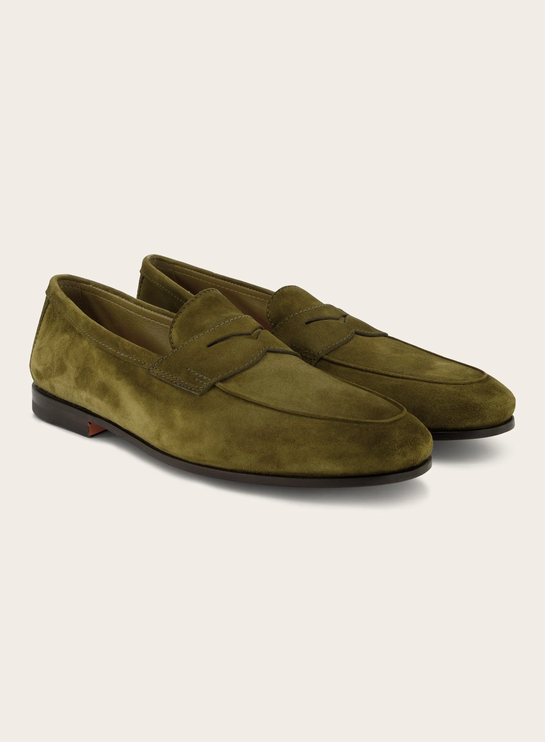 Penny loafers van suède