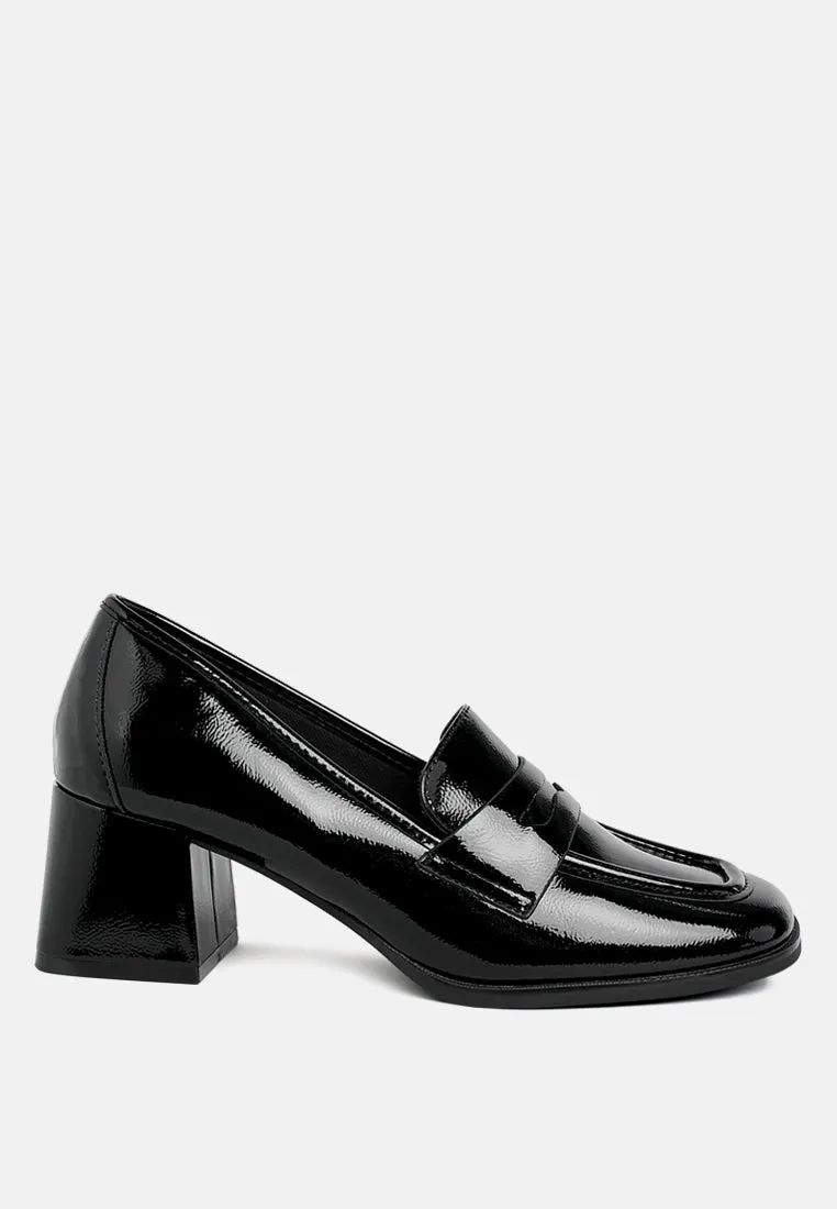 Penny Strap Block Heel Loafers By RAG