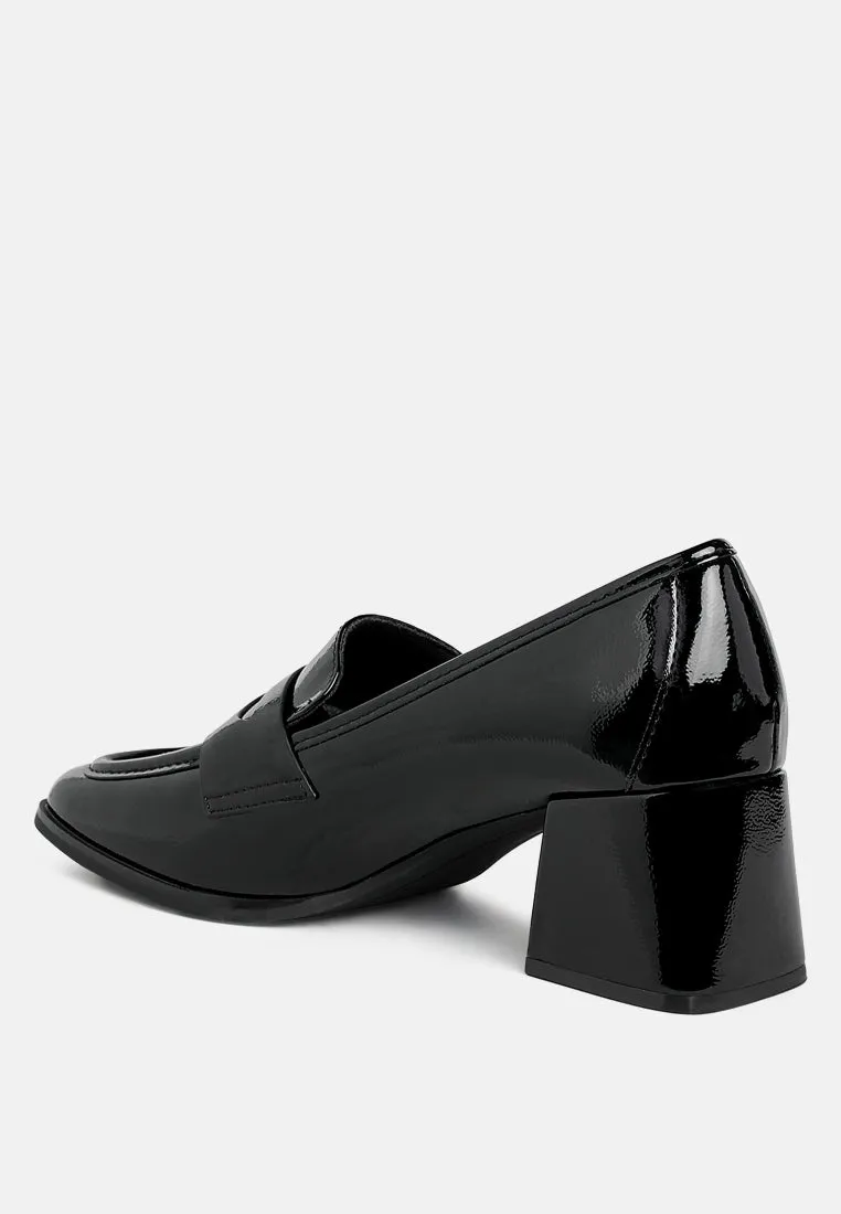 Penny Strap Block Heel Loafers By RAG