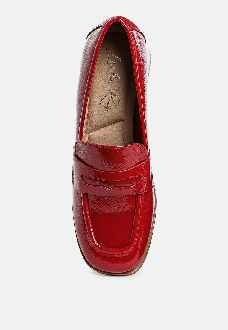 Penny Strap Block Heel Loafers By RAG